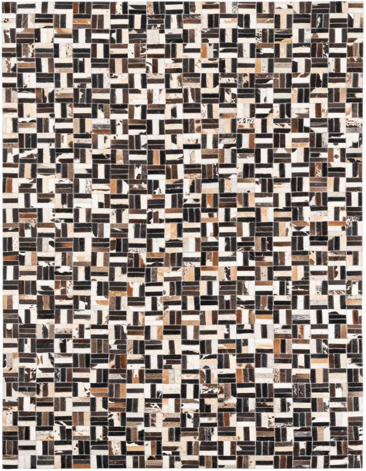 Detail image of 5' x 7' 10 Cowhide Leather Rug