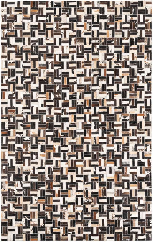 5' x 7' 10 Cowhide Leather Rug