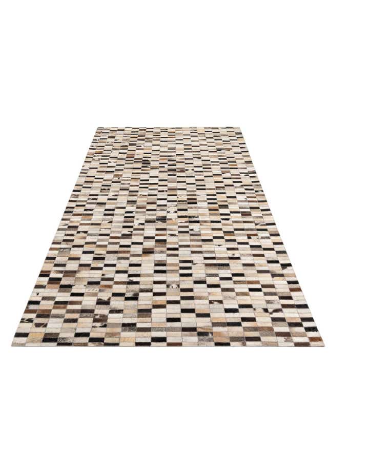 5' x 7' 9 Cowhide Leather Rug