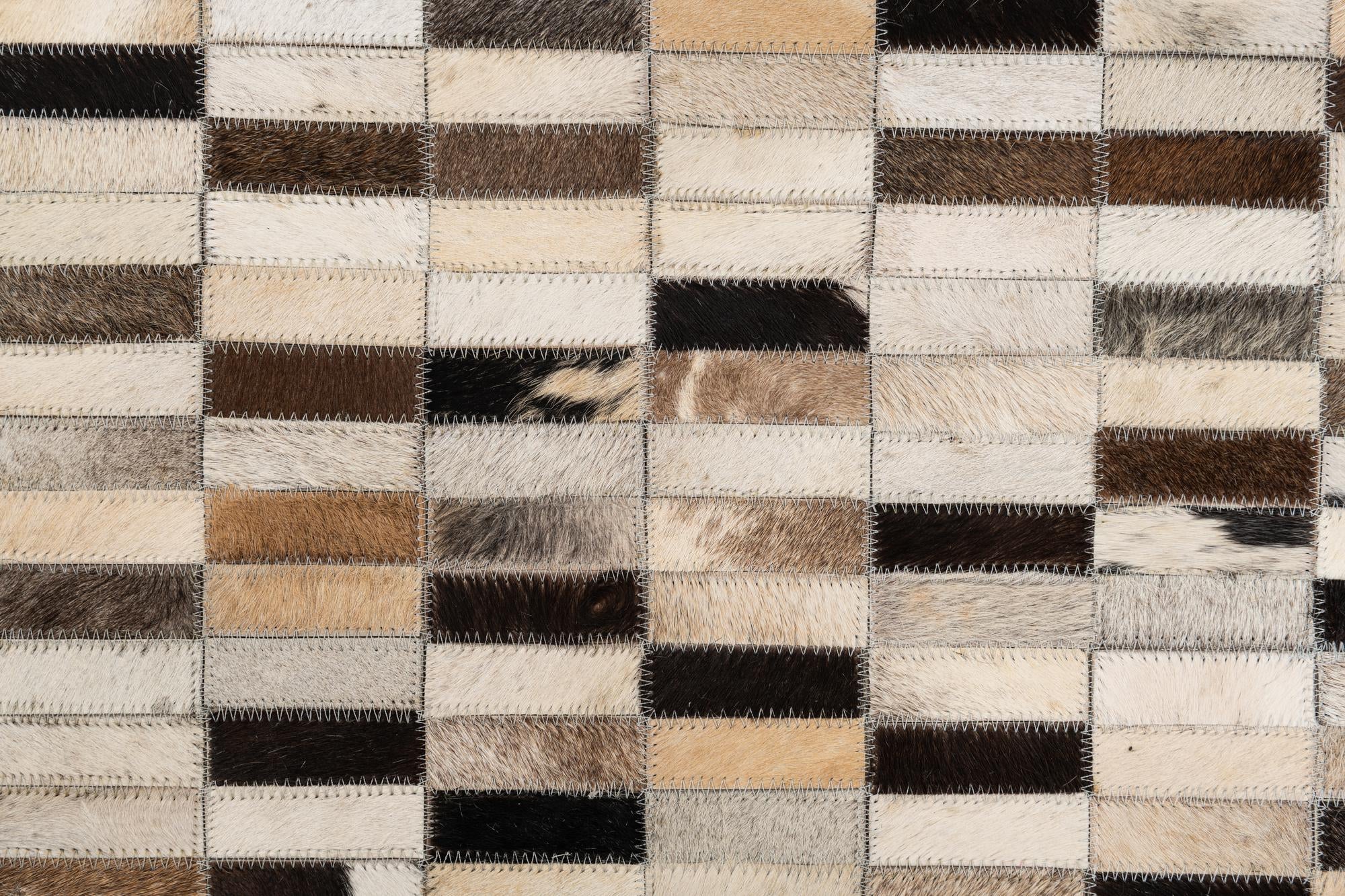 5' x 7' 9 Cowhide Leather Rug