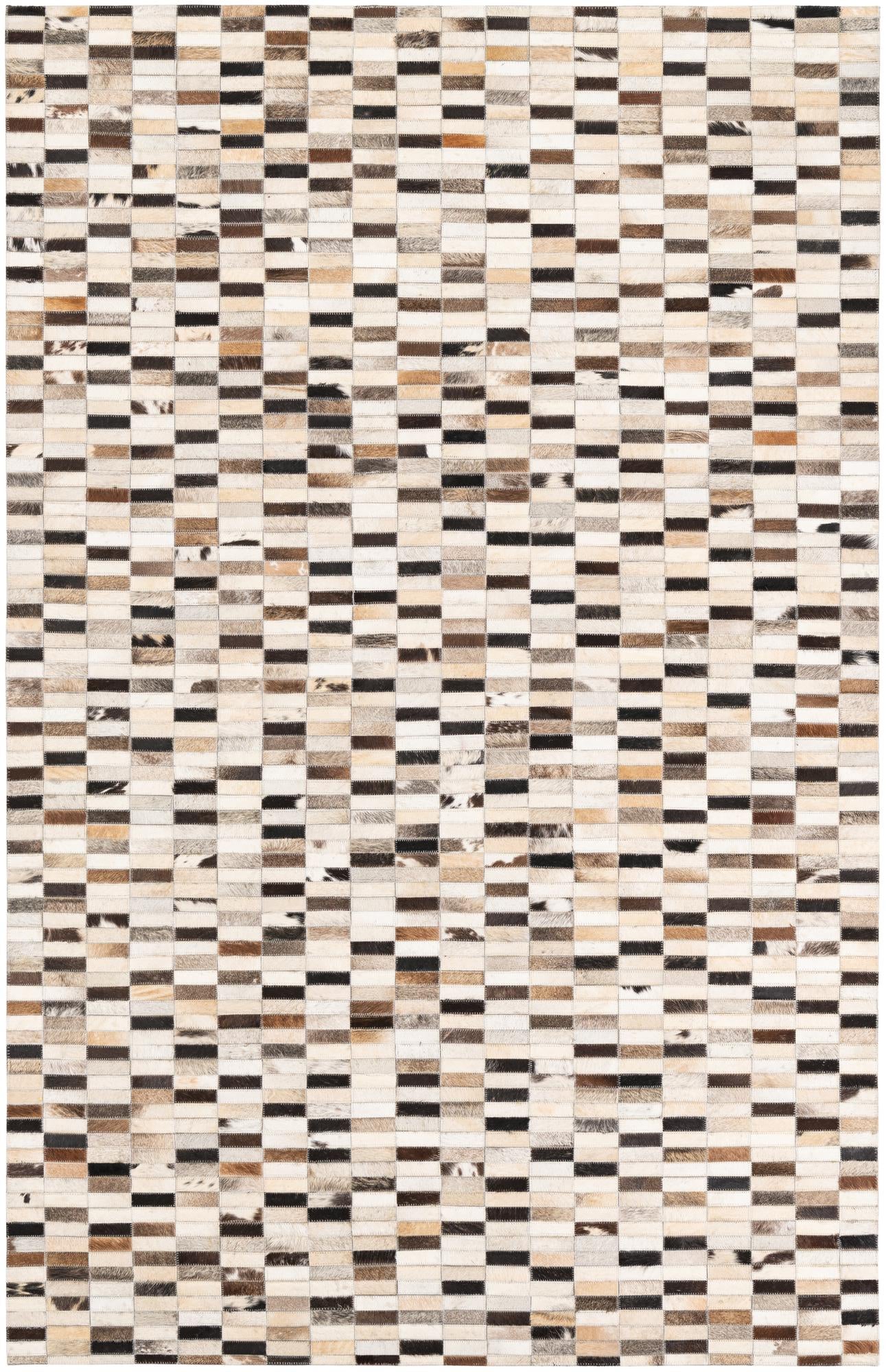 5' x 7' 9 Cowhide Leather Rug