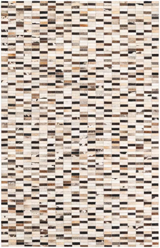 5' x 7' 9 Cowhide Leather Rug