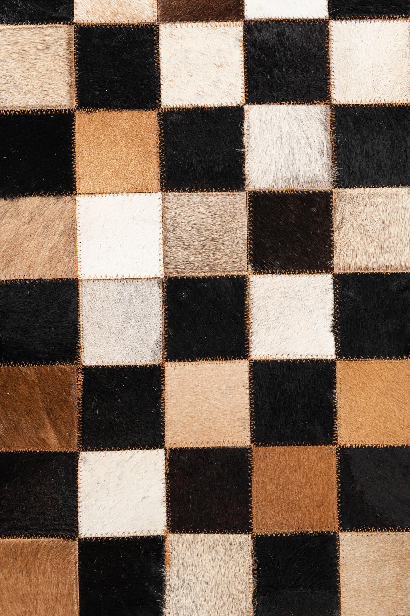 5' x 8' Cowhide Leather Rug