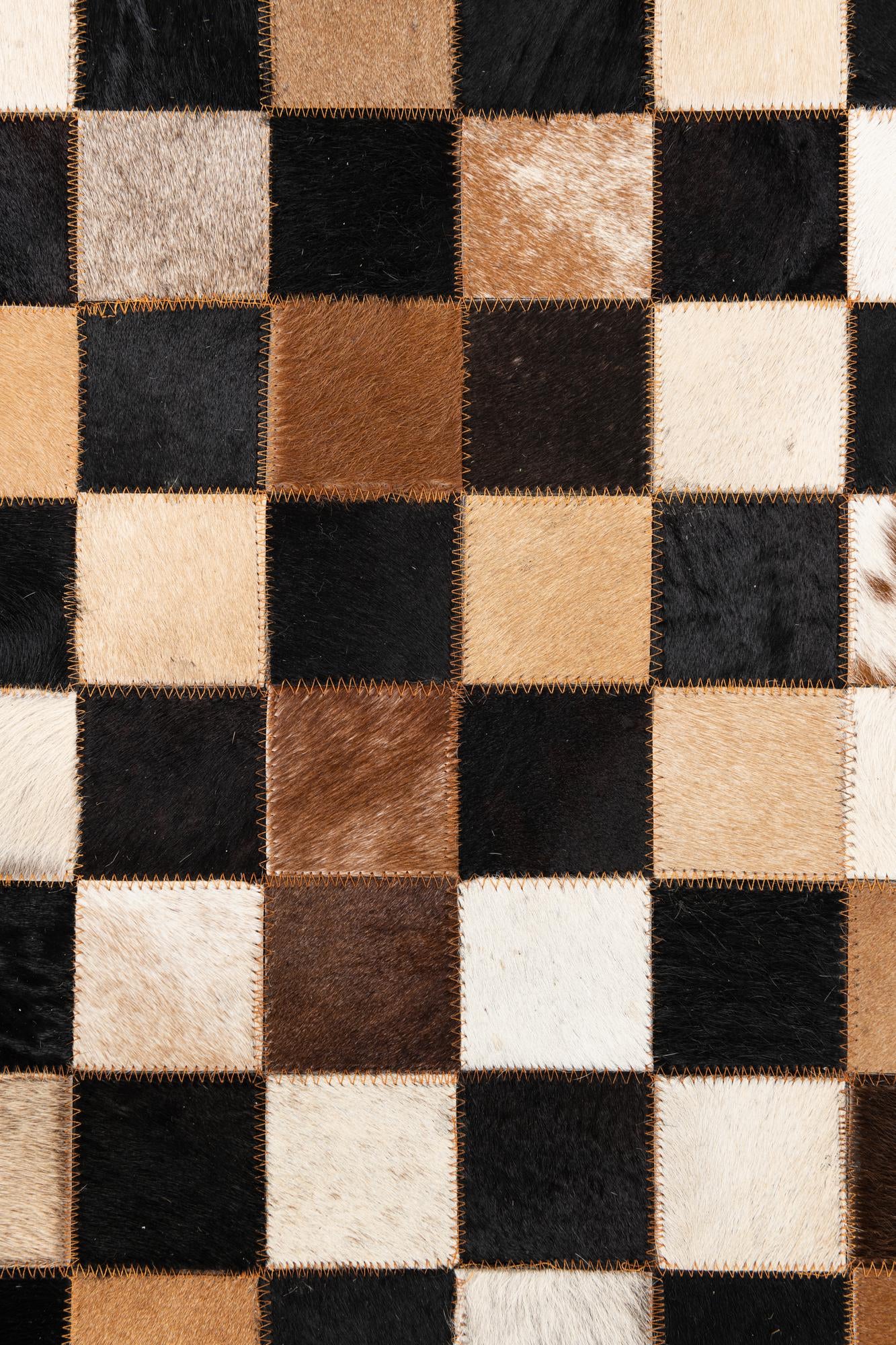 5' x 8' Cowhide Leather Rug