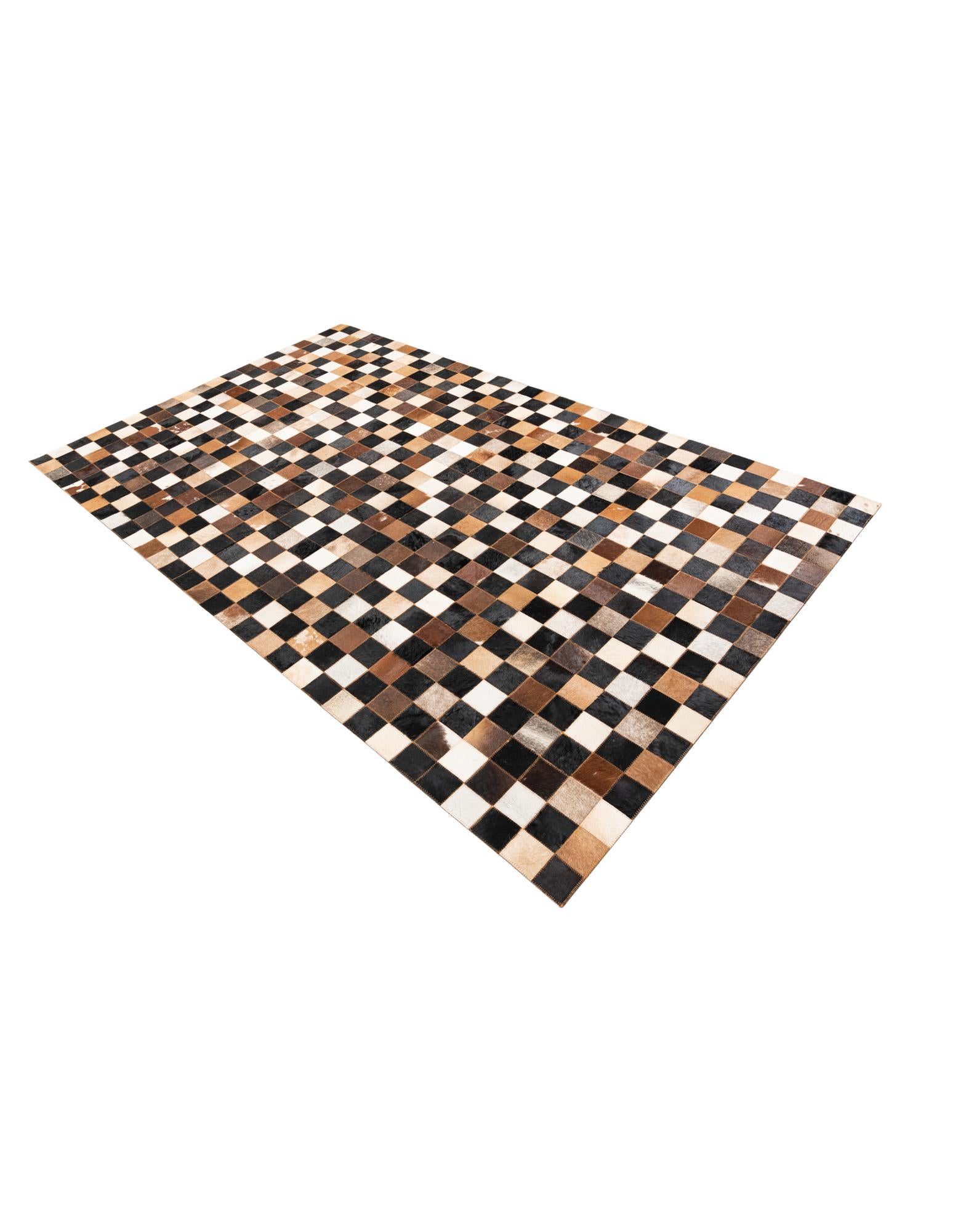 5' x 8' Cowhide Leather Rug