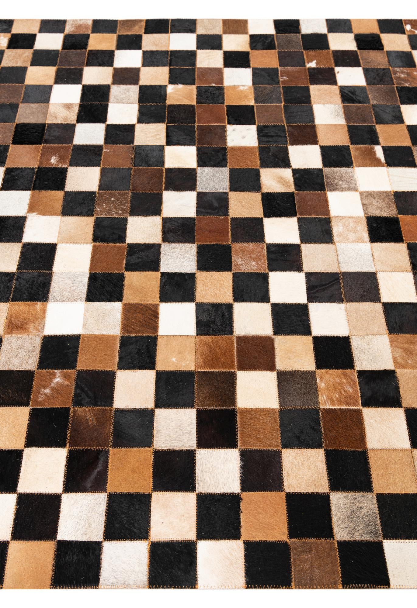 5' x 8' Cowhide Leather Rug