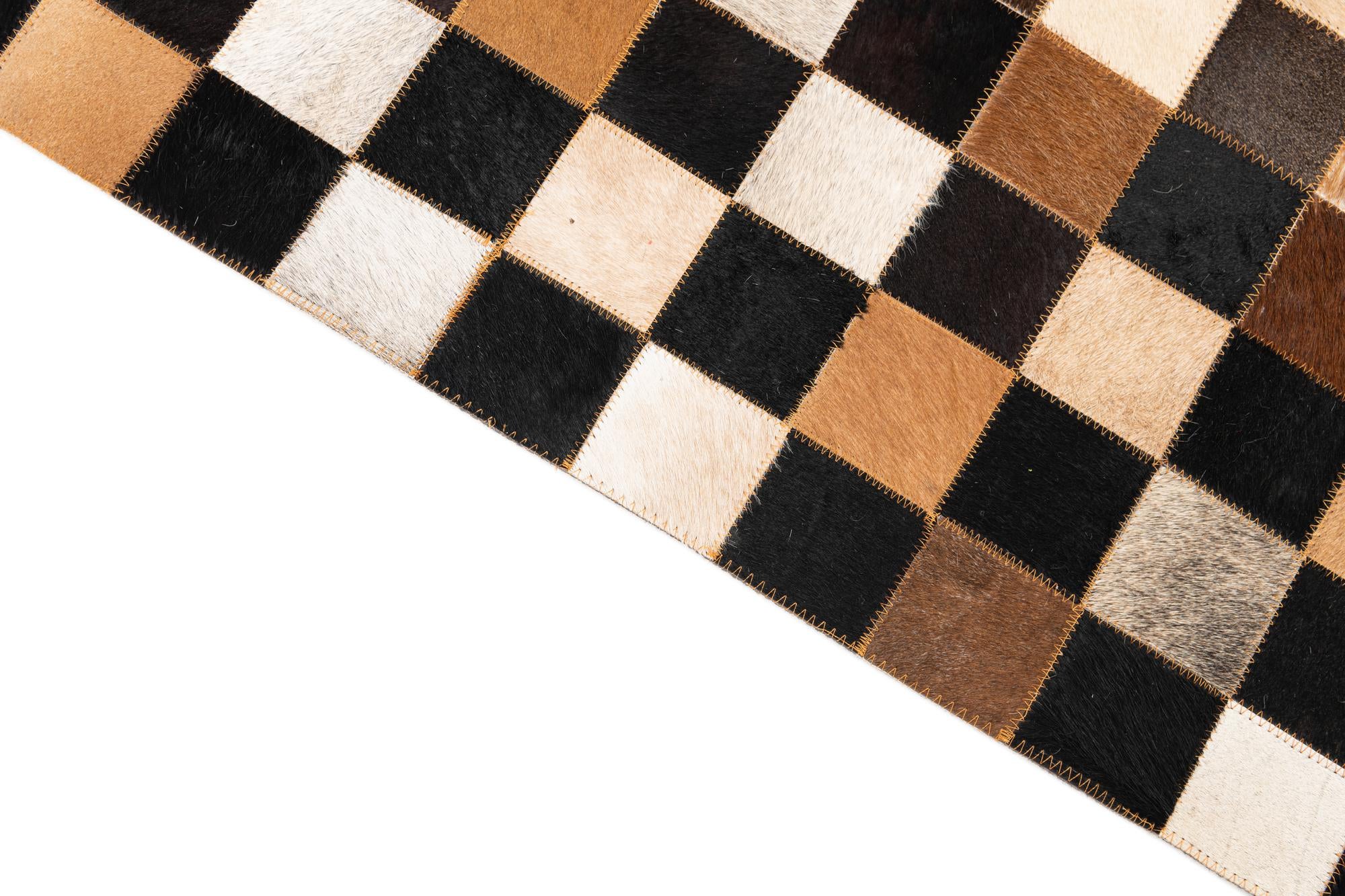 5' x 8' Cowhide Leather Rug