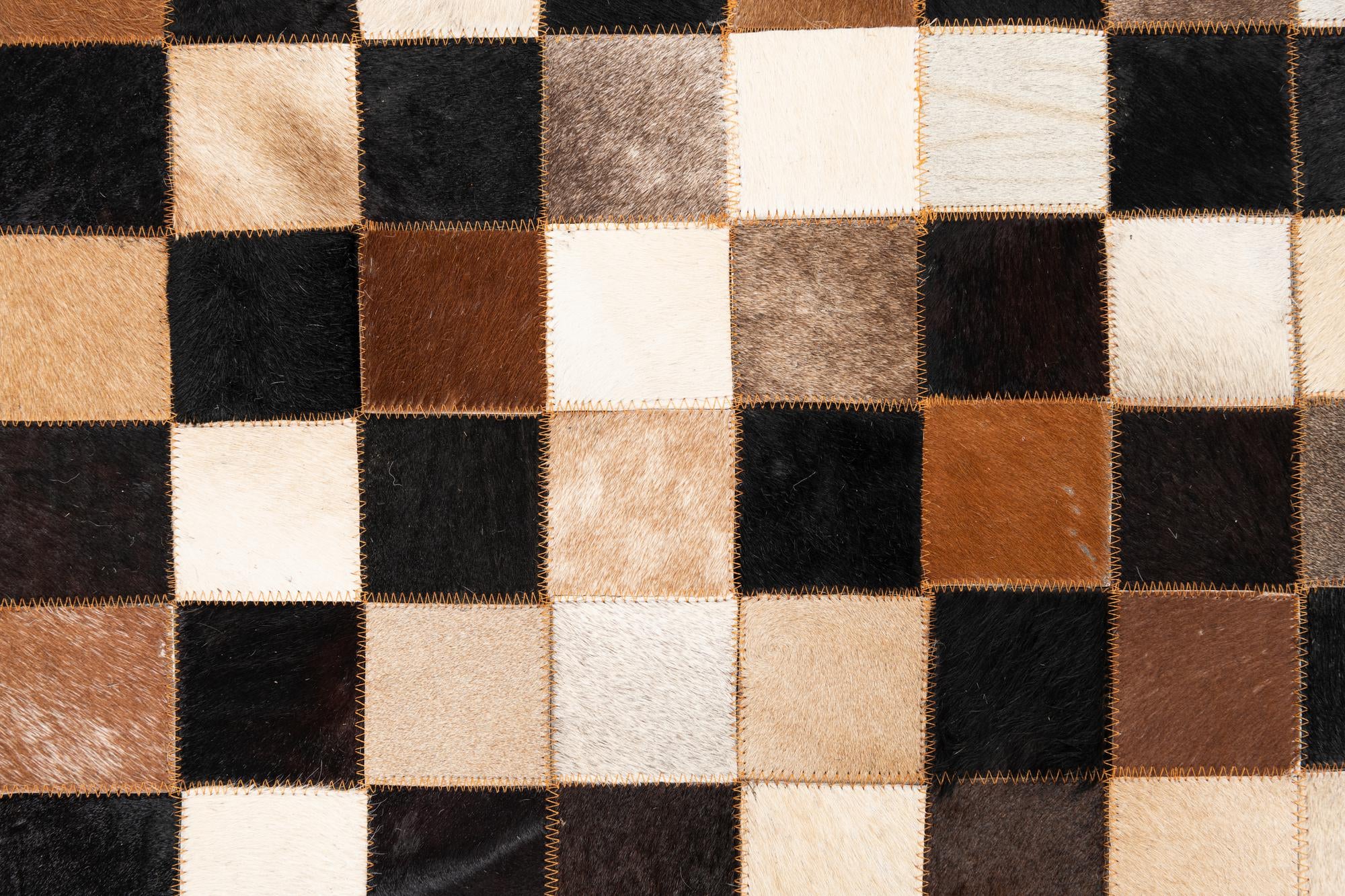 5' x 8' Cowhide Leather Rug