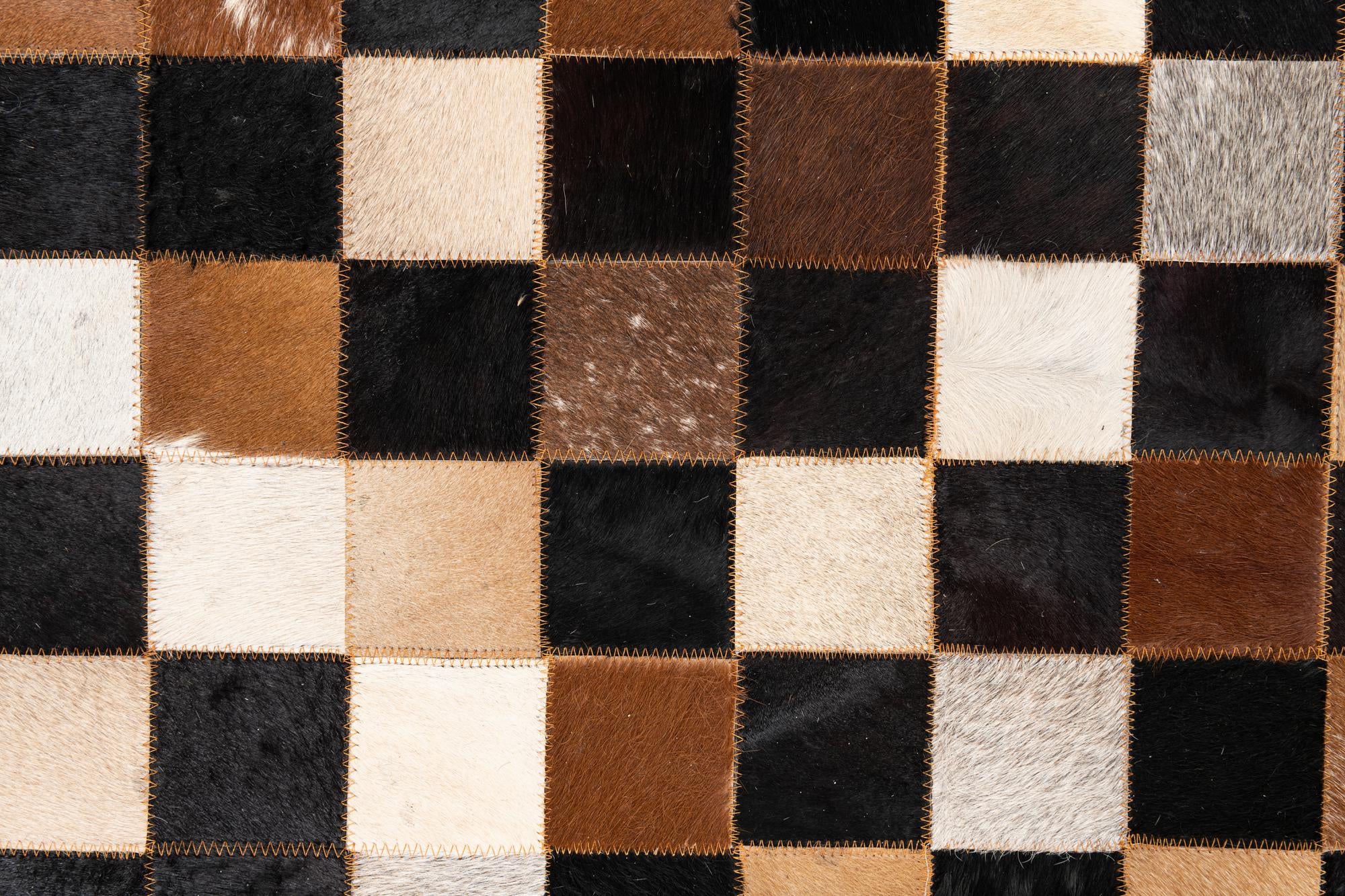 5' x 8' Cowhide Leather Rug