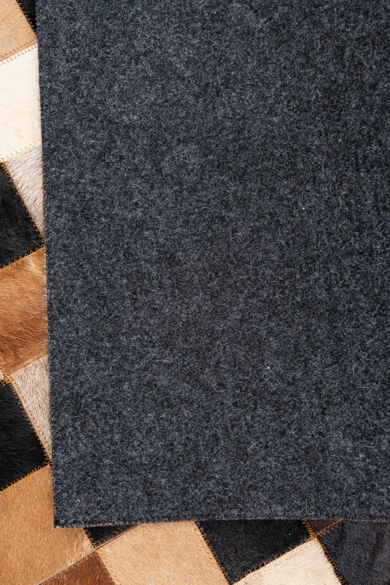 5' x 8' Cowhide Leather Rug