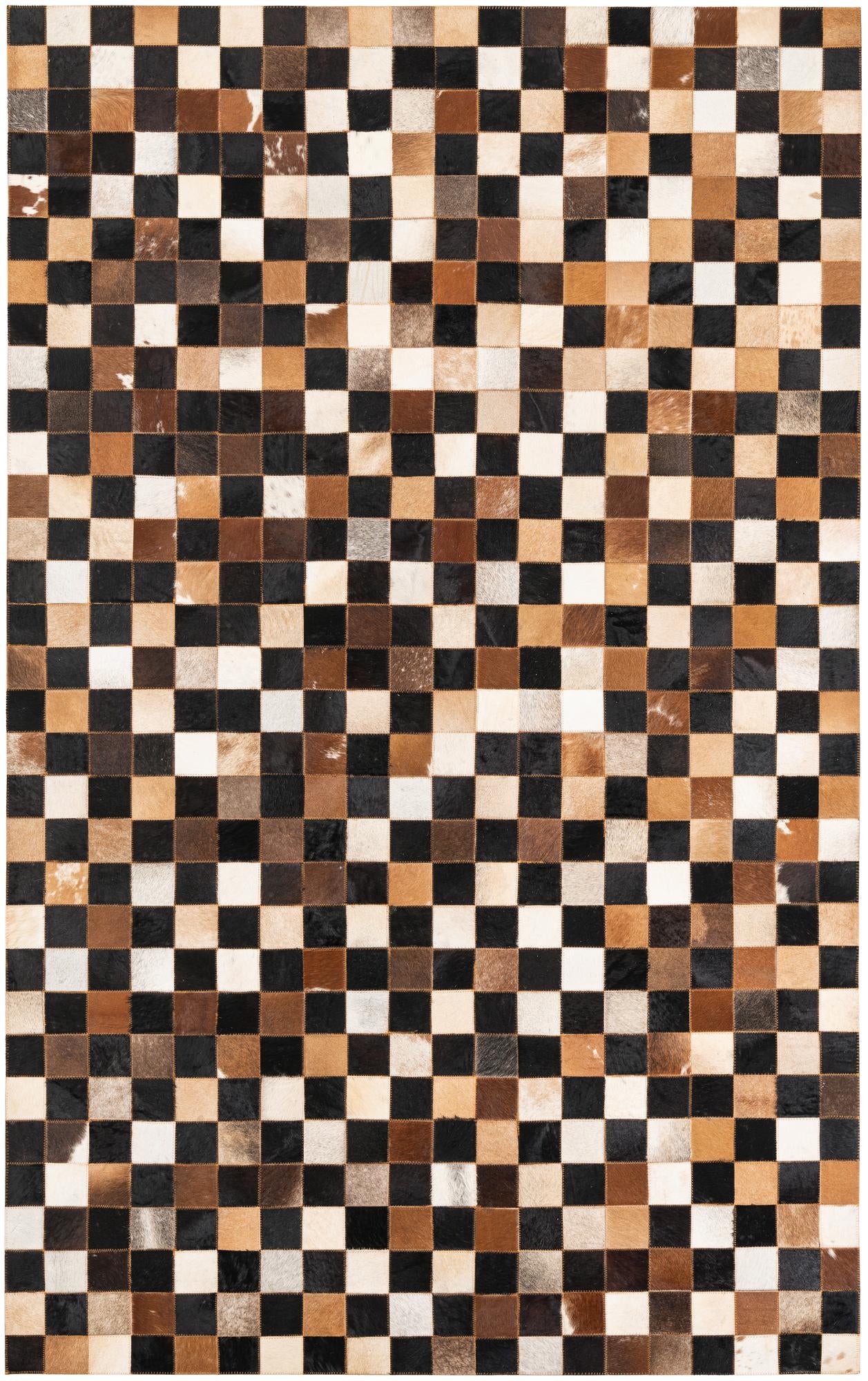 5' x 8' Cowhide Leather Rug