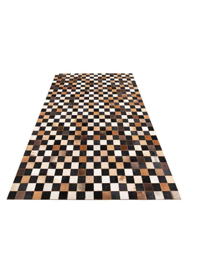 5' x 8' Cowhide Leather Rug