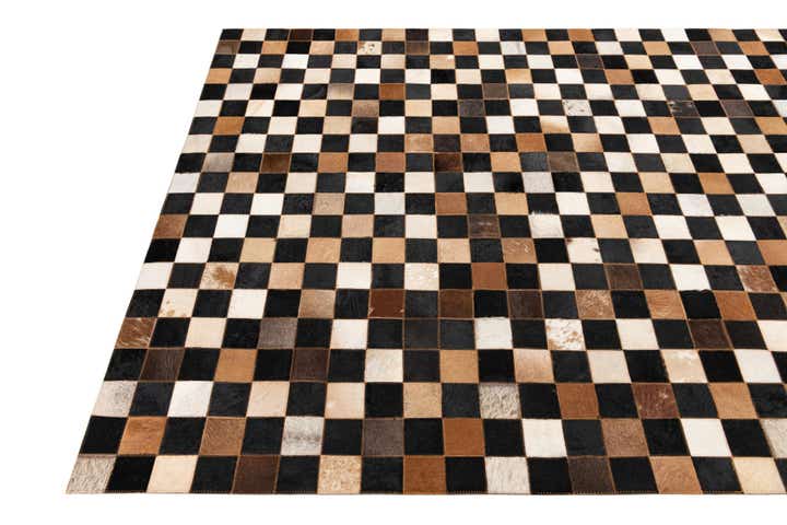 5' x 8' Cowhide Leather Rug