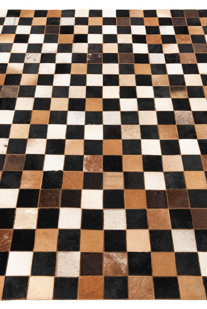 5' x 8' Cowhide Leather Rug