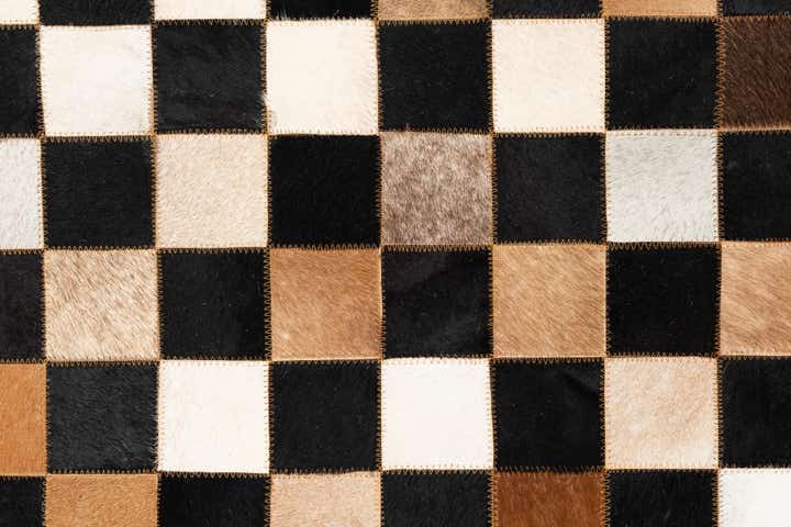 5' x 8' Cowhide Leather Rug