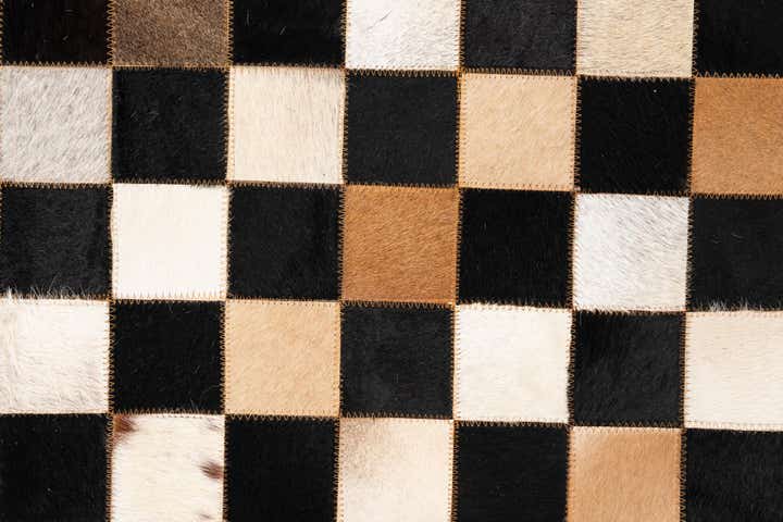 5' x 8' Cowhide Leather Rug