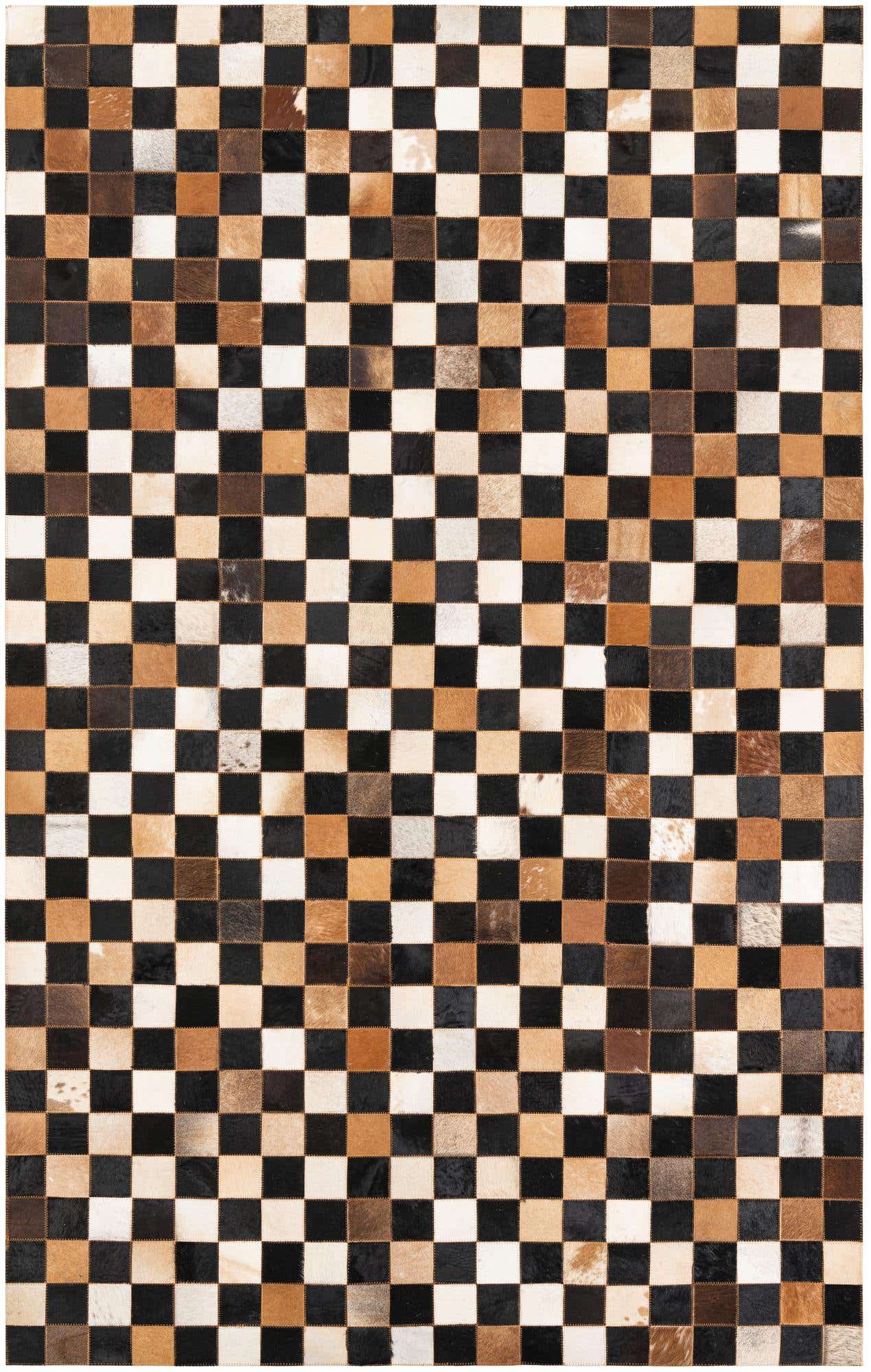 5' x 8' Cowhide Leather Rug