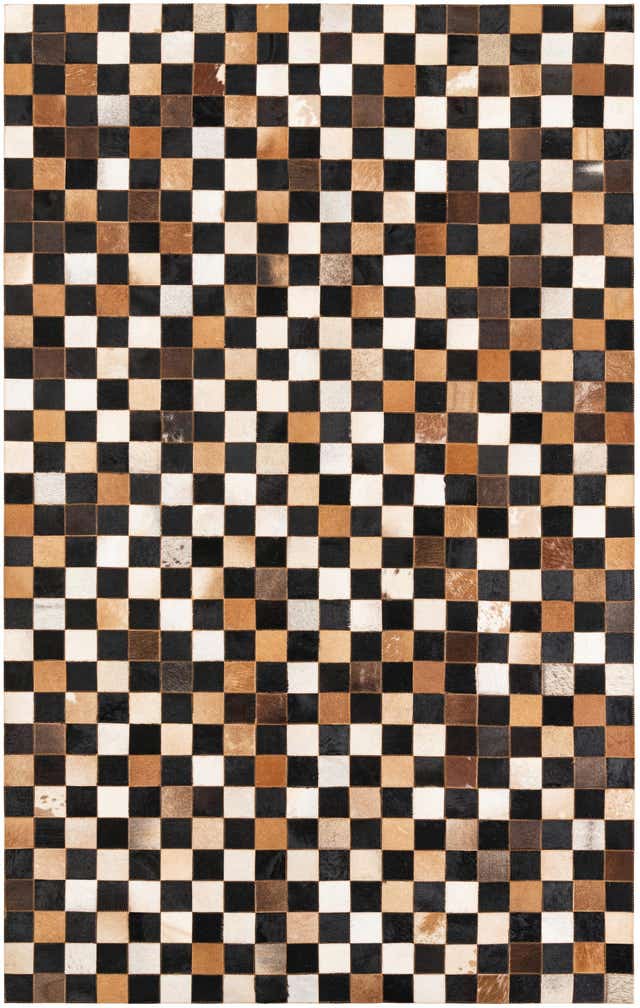 5' x 8' Cowhide Leather Rug