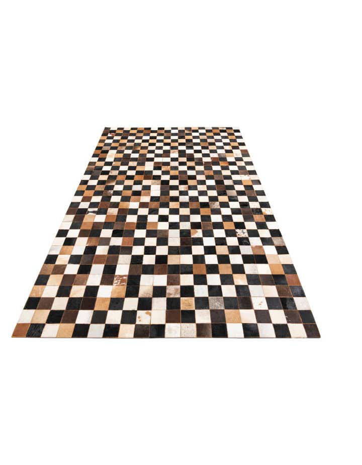 5' x 8' Cowhide Leather Rug