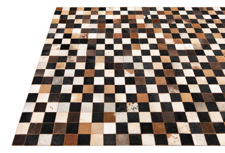 5' x 8' Cowhide Leather Rug
