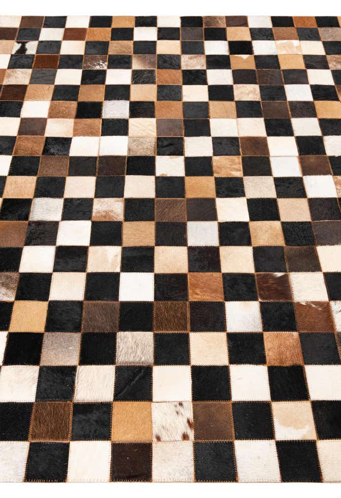 5' x 8' Cowhide Leather Rug