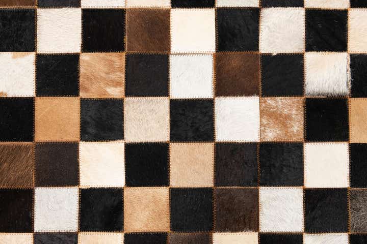 5' x 8' Cowhide Leather Rug