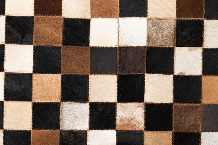 5' x 8' Cowhide Leather Rug