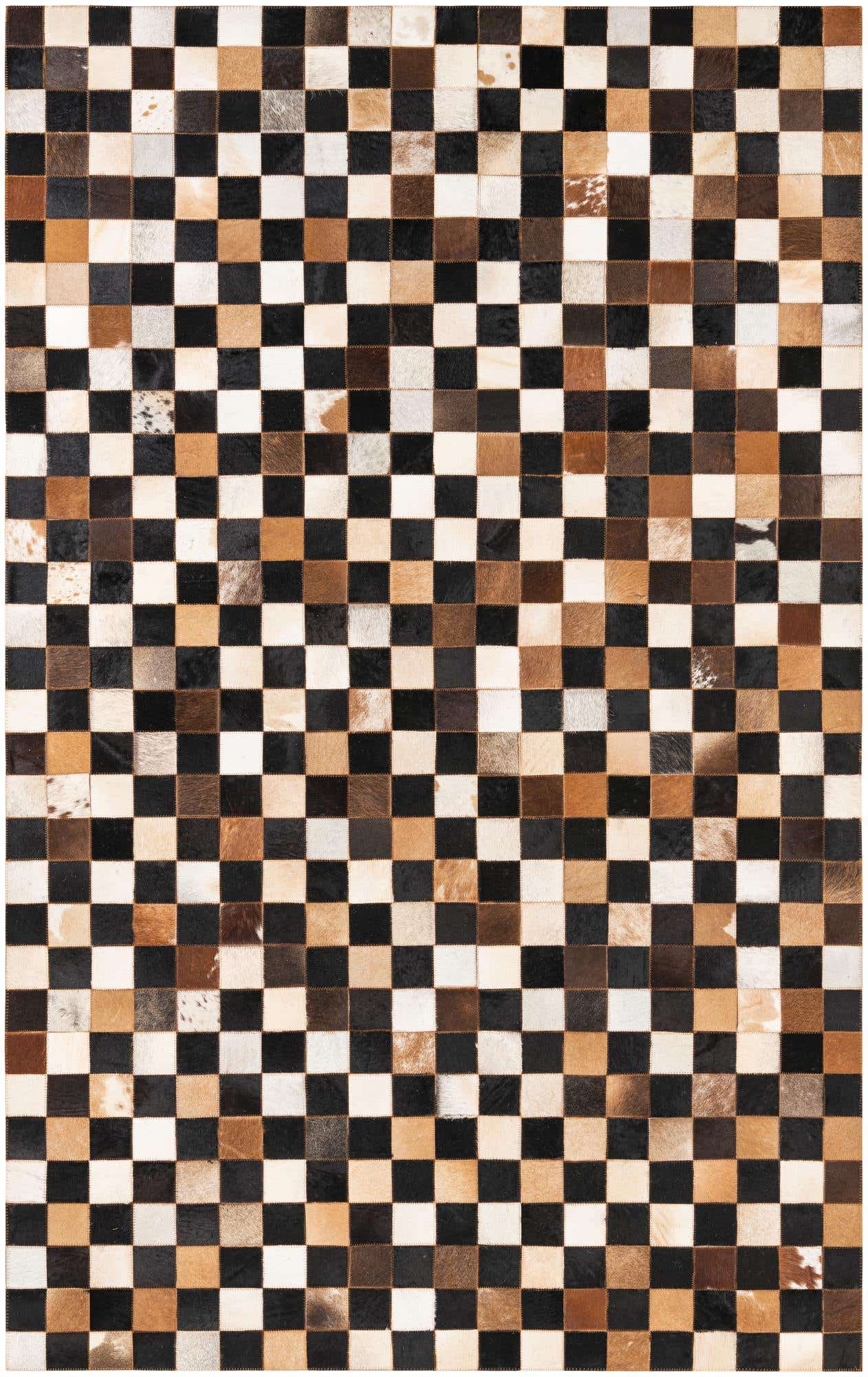 5' x 8' Cowhide Leather Rug