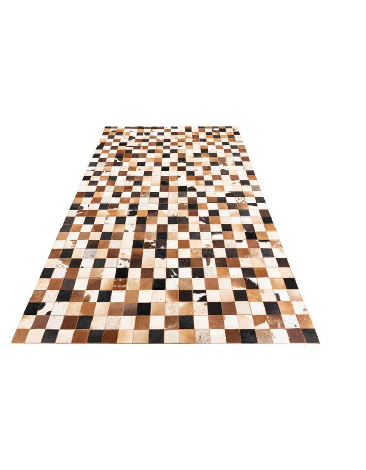 5' x 8' Cowhide Leather Rug