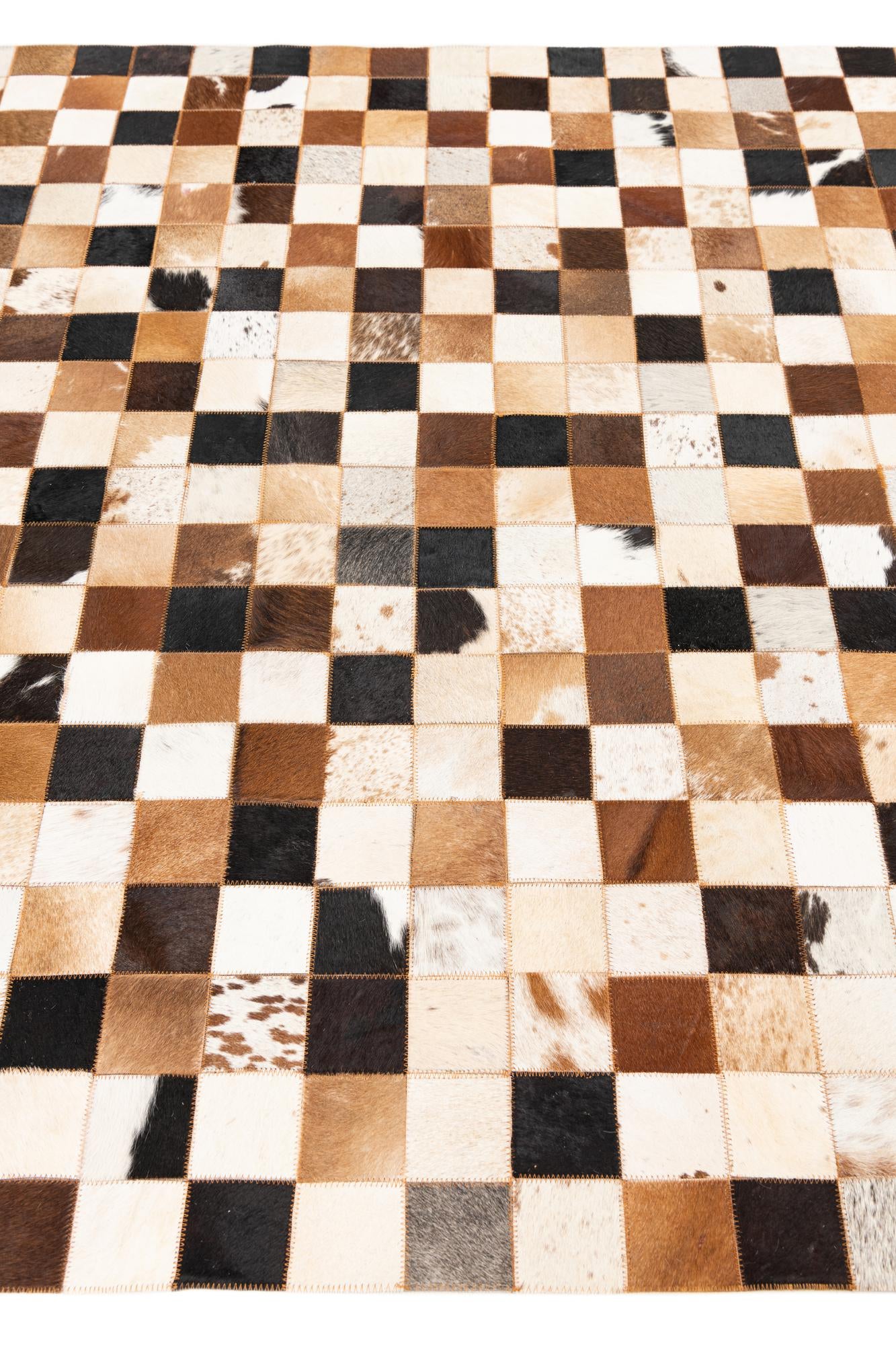 5' x 8' Cowhide Leather Rug
