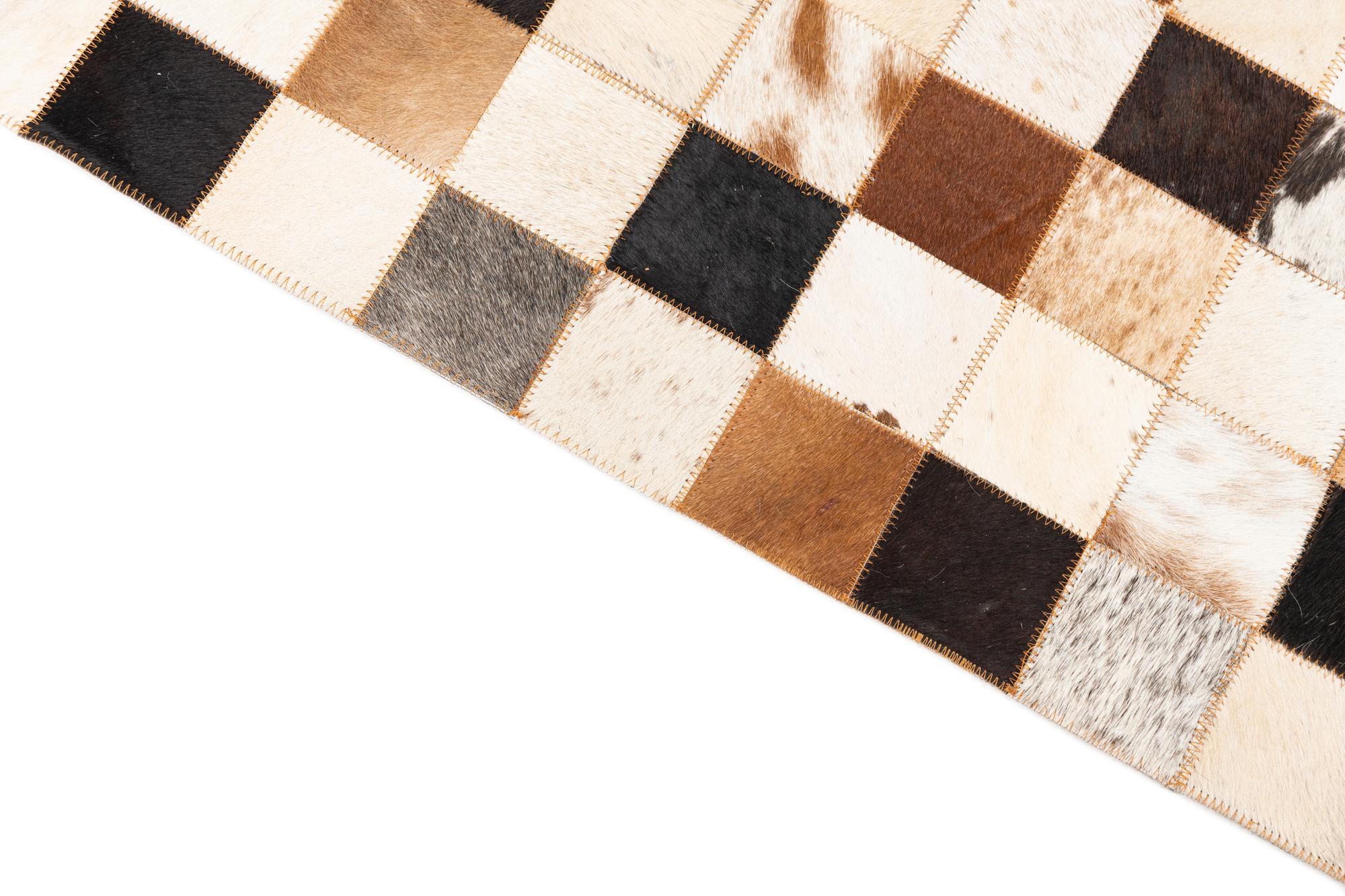 5' x 8' Cowhide Leather Rug