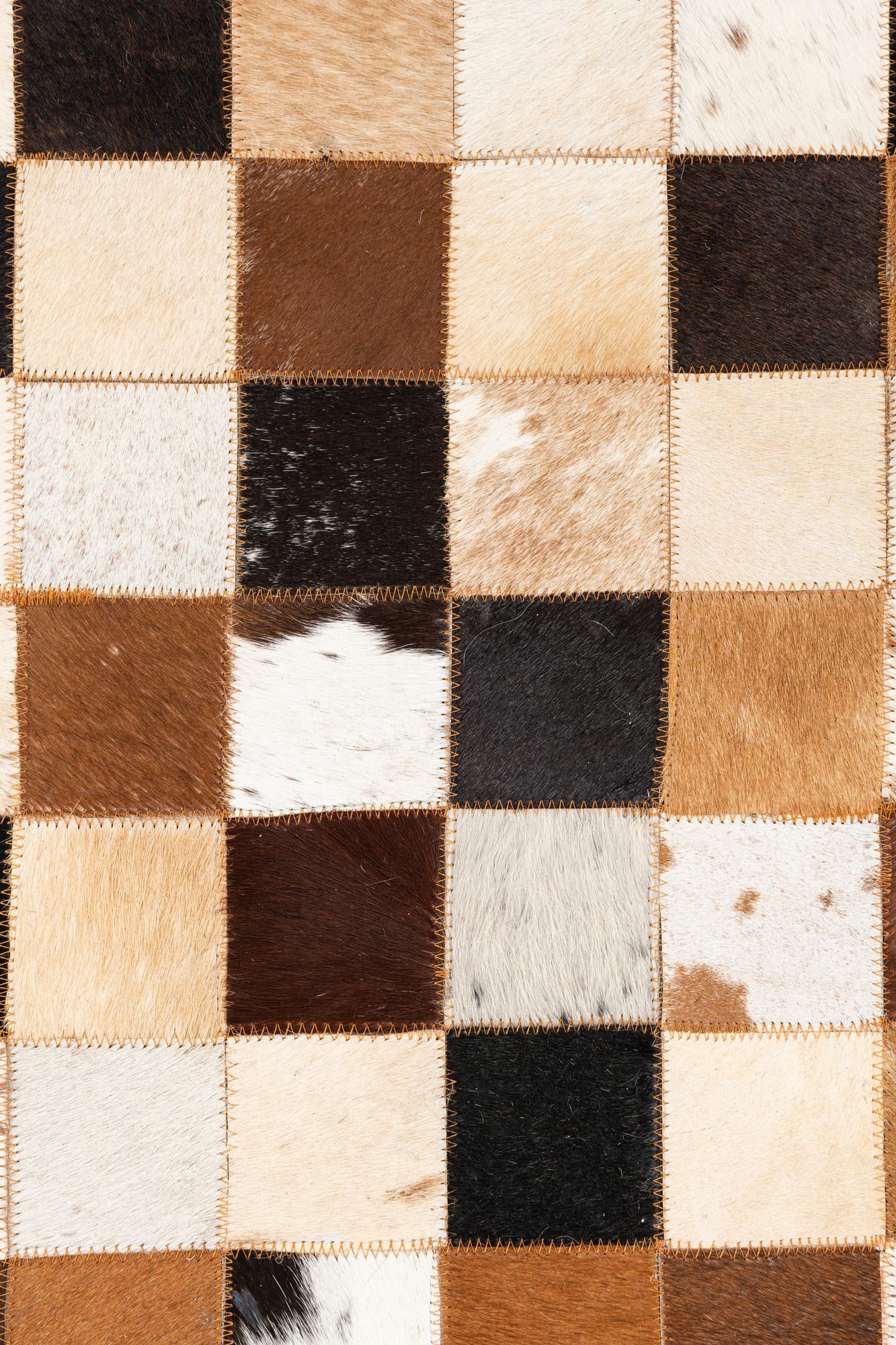 5' x 8' Cowhide Leather Rug