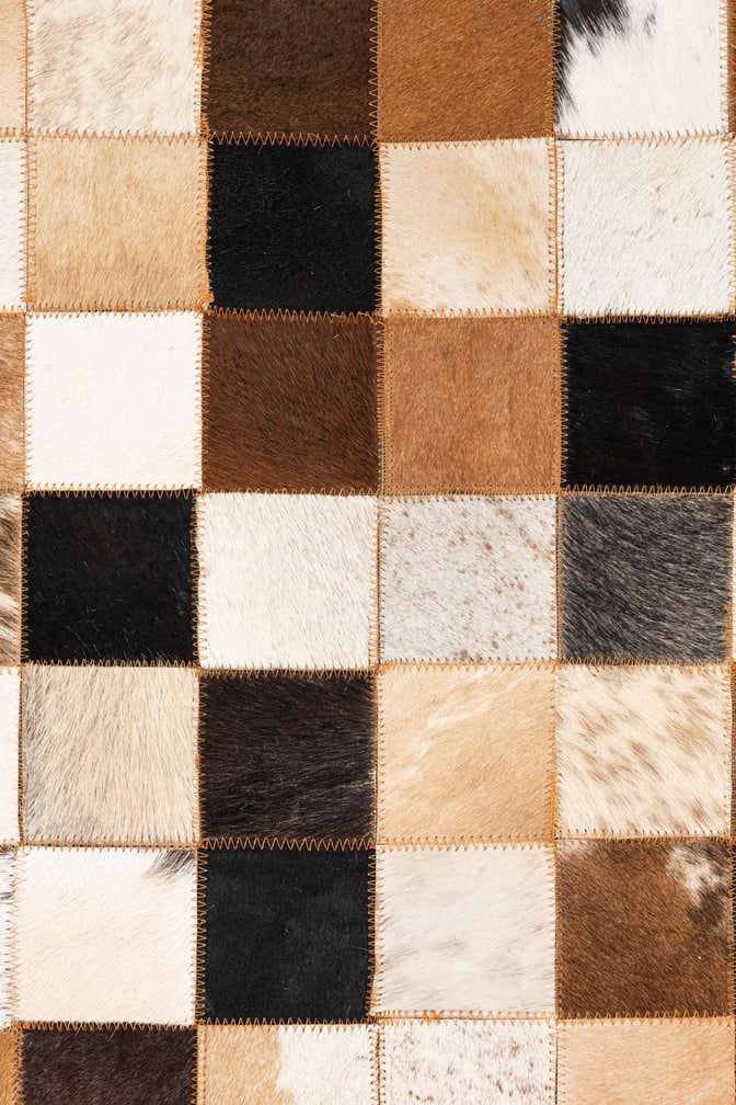 5' x 8' Cowhide Leather Rug