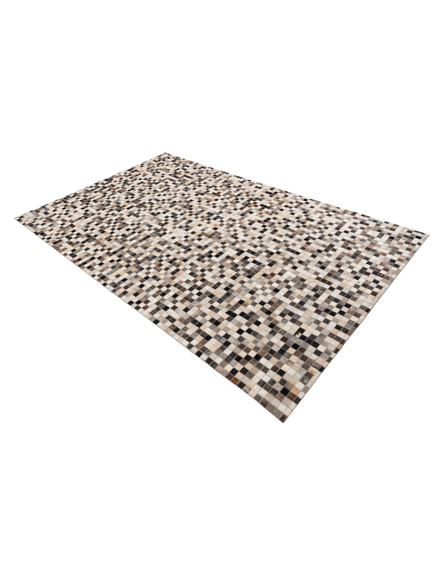 5' 2 x 8' 3 Cowhide Leather Rug