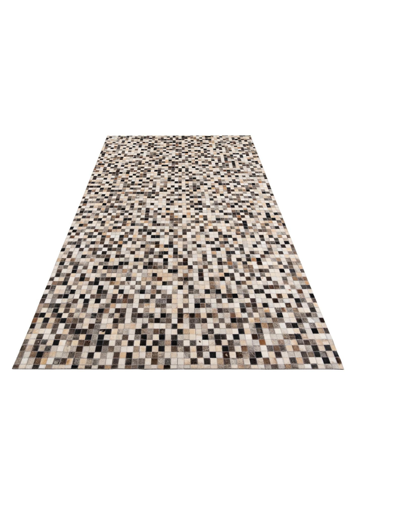 5' 2 x 8' 3 Cowhide Leather Rug