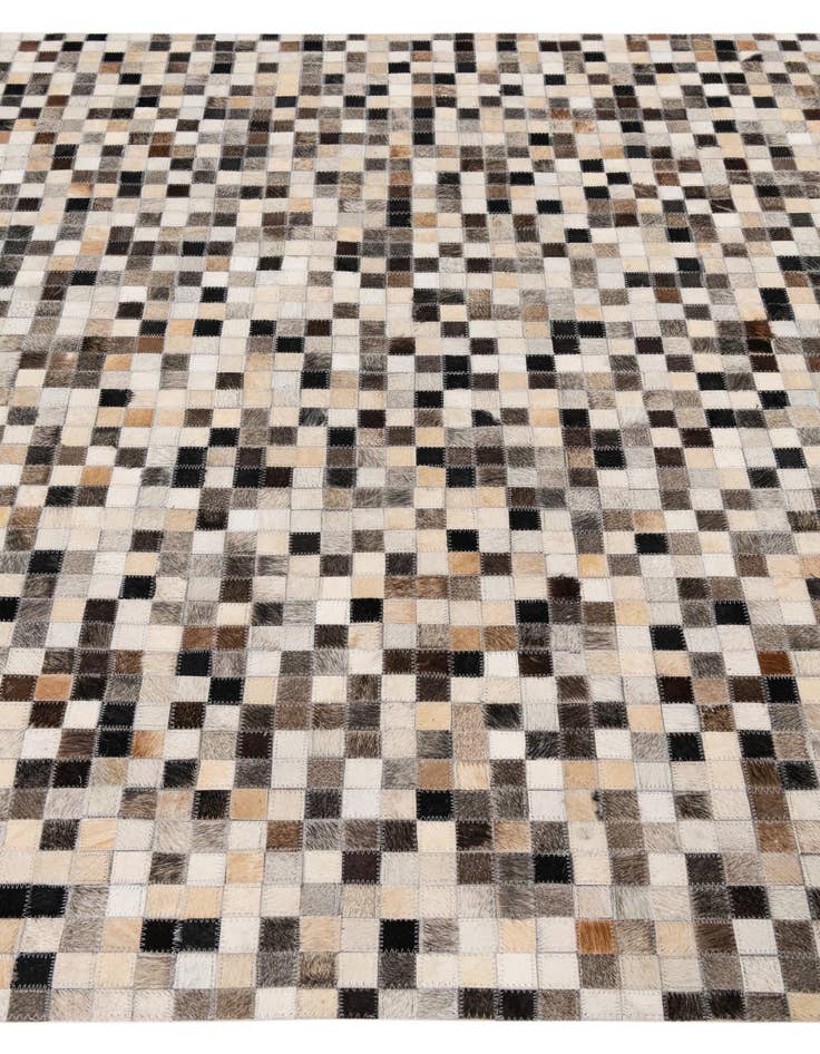 Detail image of 5' 2 x 8' 3 Cowhide Leather Rug