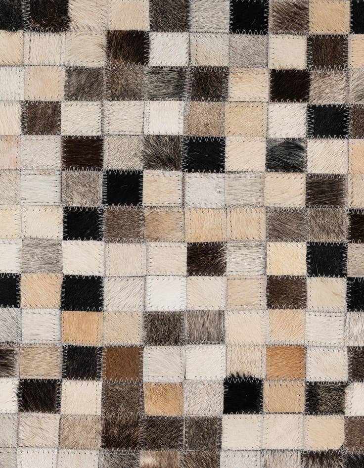 Detail image of 5' 2 x 8' 3 Cowhide Leather Rug