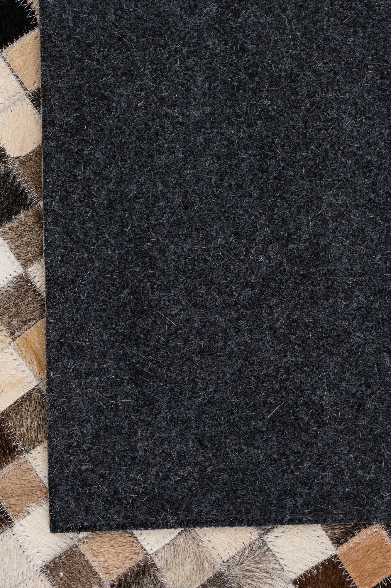 5' 2 x 8' 3 Cowhide Leather Rug
