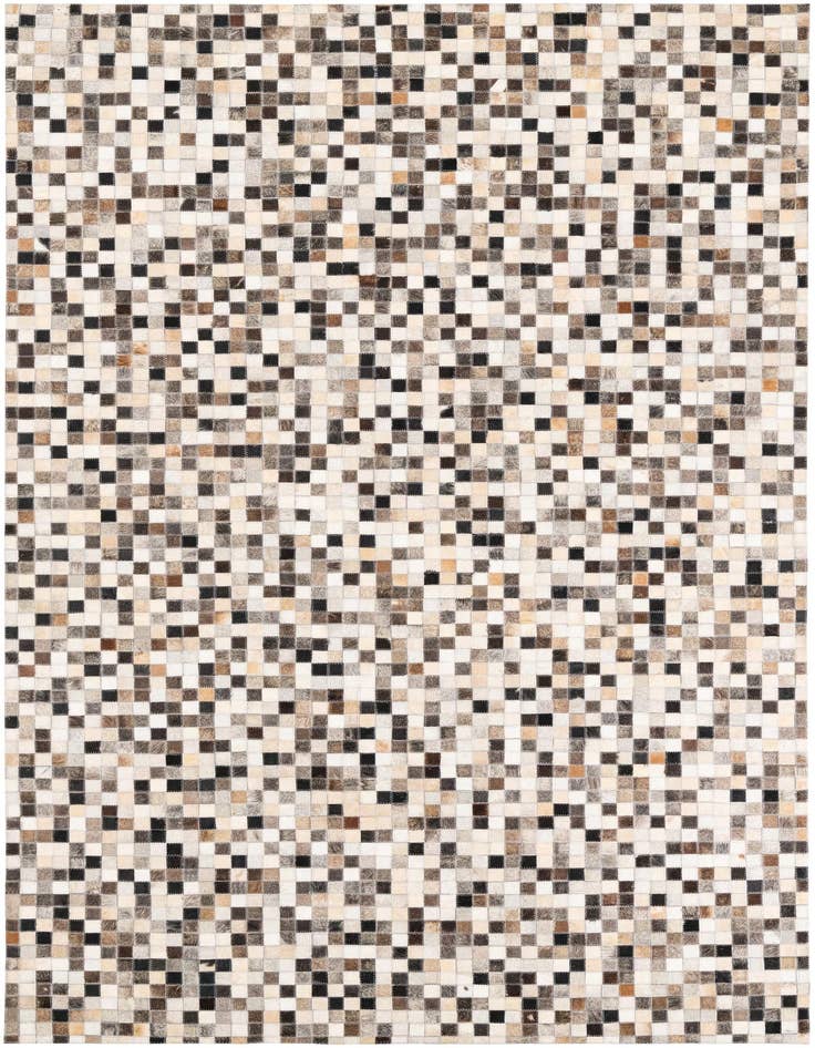 Detail image of 5' 2 x 8' 3 Cowhide Leather Rug