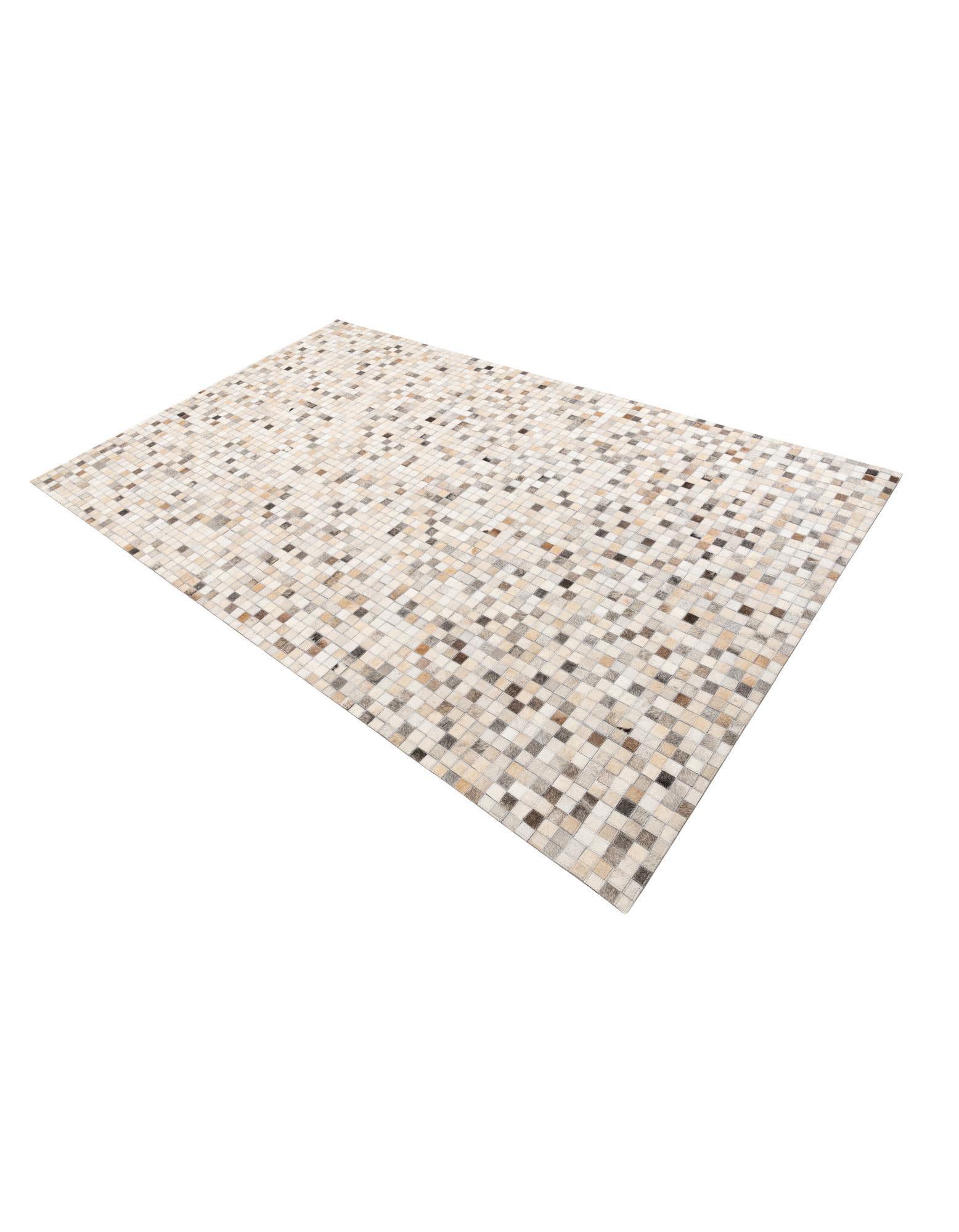 5' x 8' 2 Cowhide Leather Rug