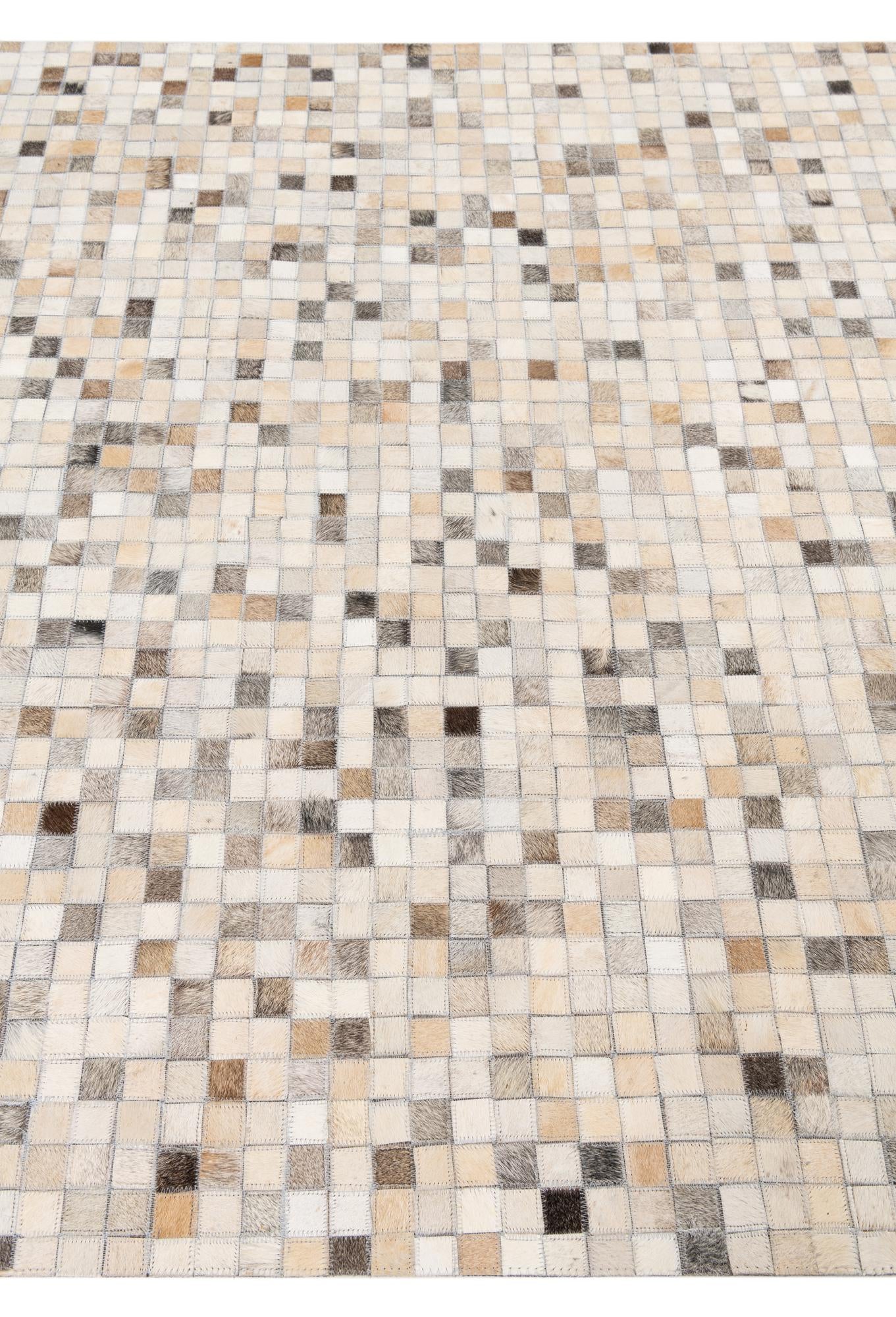 5' x 8' 2 Cowhide Leather Rug
