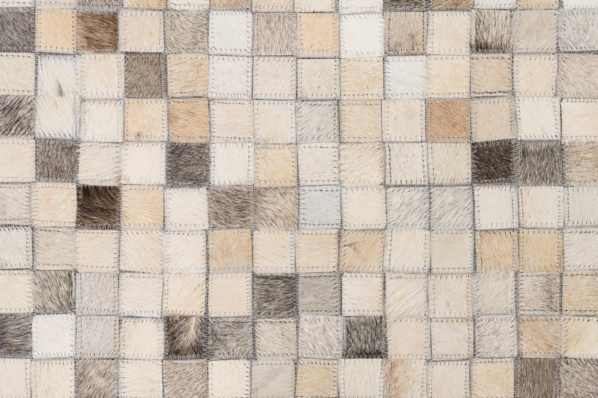 5' x 8' 2 Cowhide Leather Rug