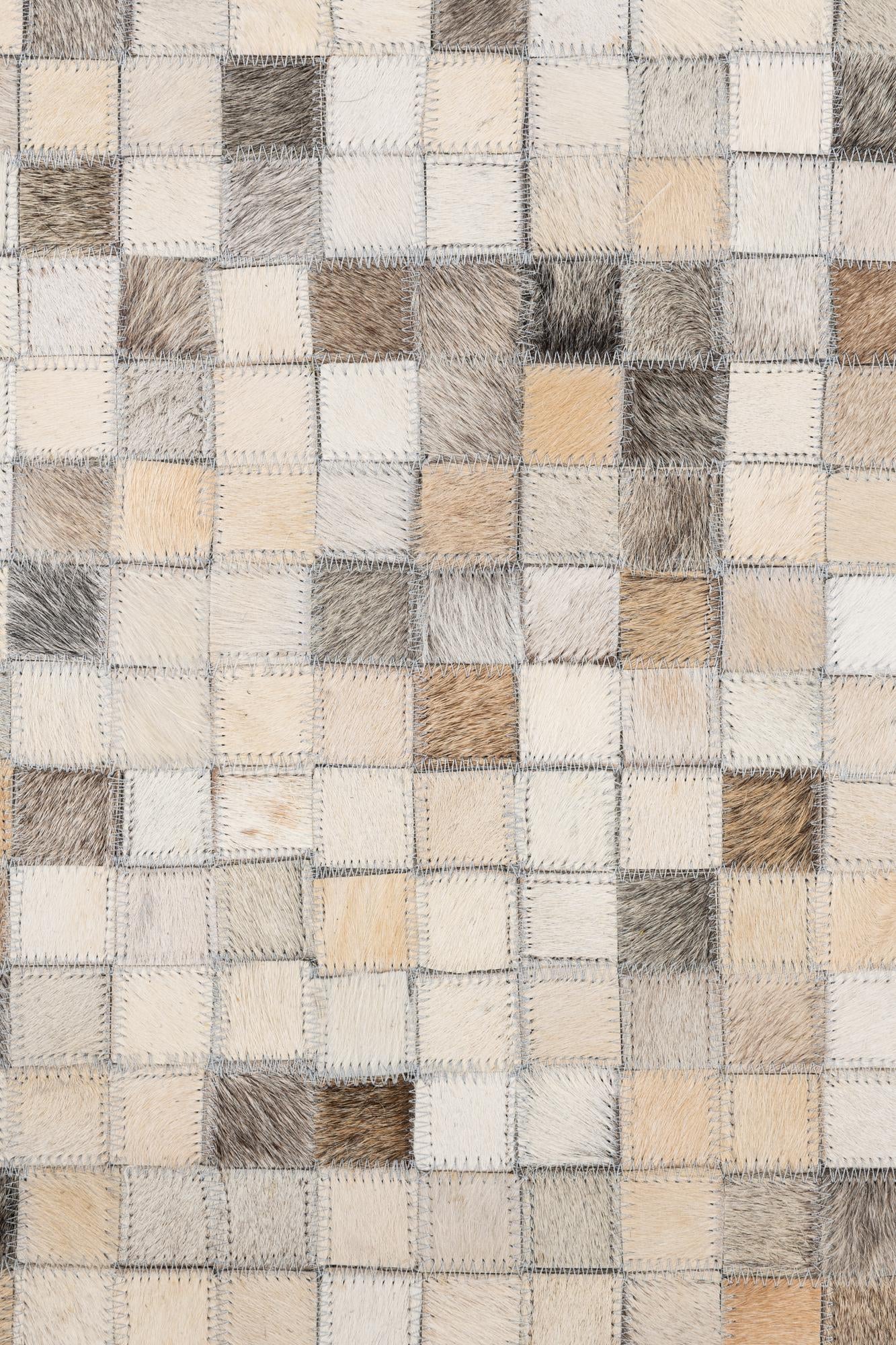 5' x 8' 2 Cowhide Leather Rug