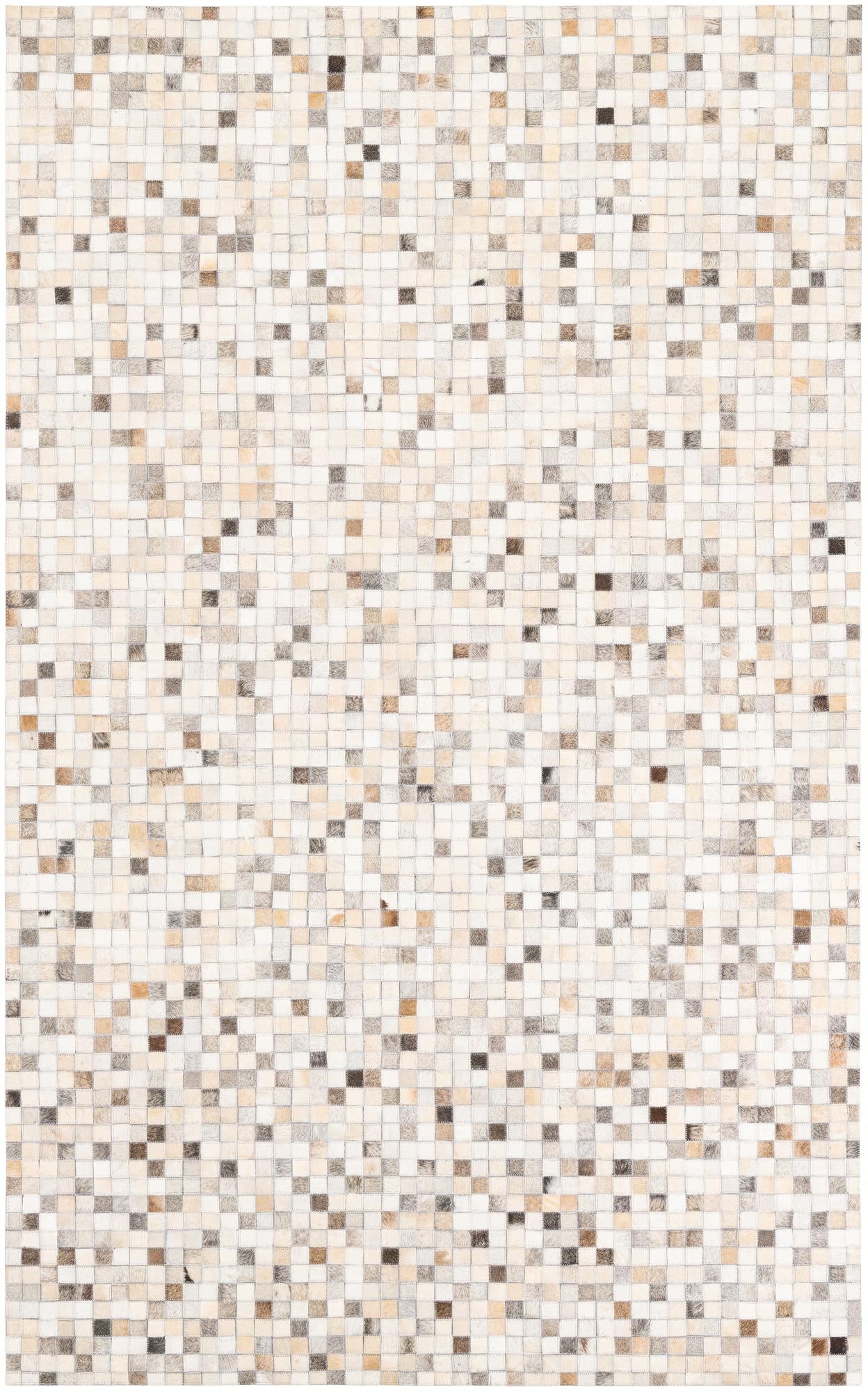 5' x 8' 2 Cowhide Leather Rug