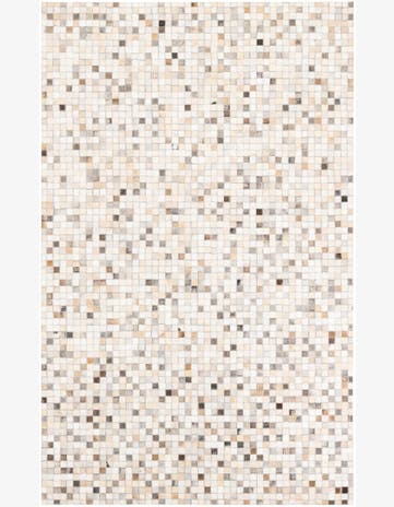 5' x 8' 2 Cowhide Leather Rug
