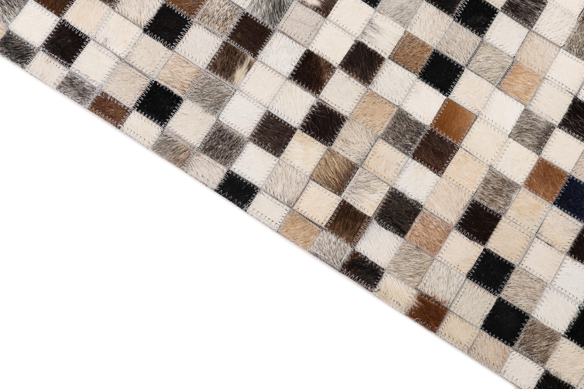 5' x 8' Cowhide Leather Rug