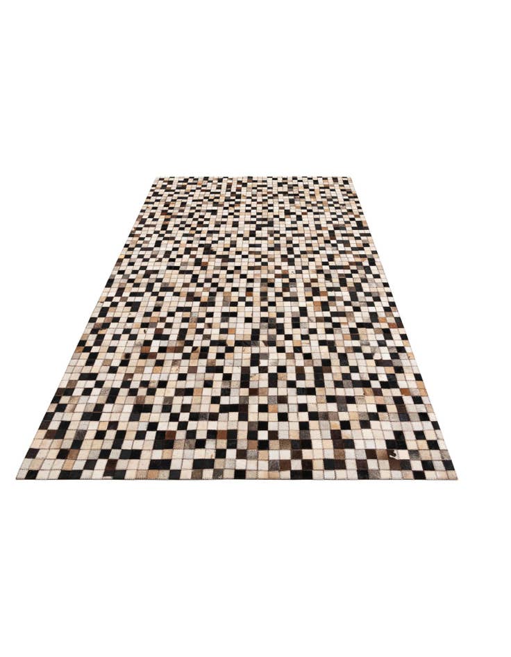 Detail image of 5' x 7' 10 Cowhide Leather Rug