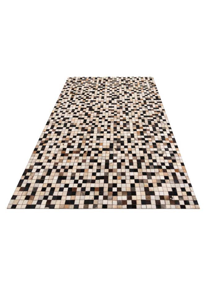 5' x 7' 10 Cowhide Leather Rug