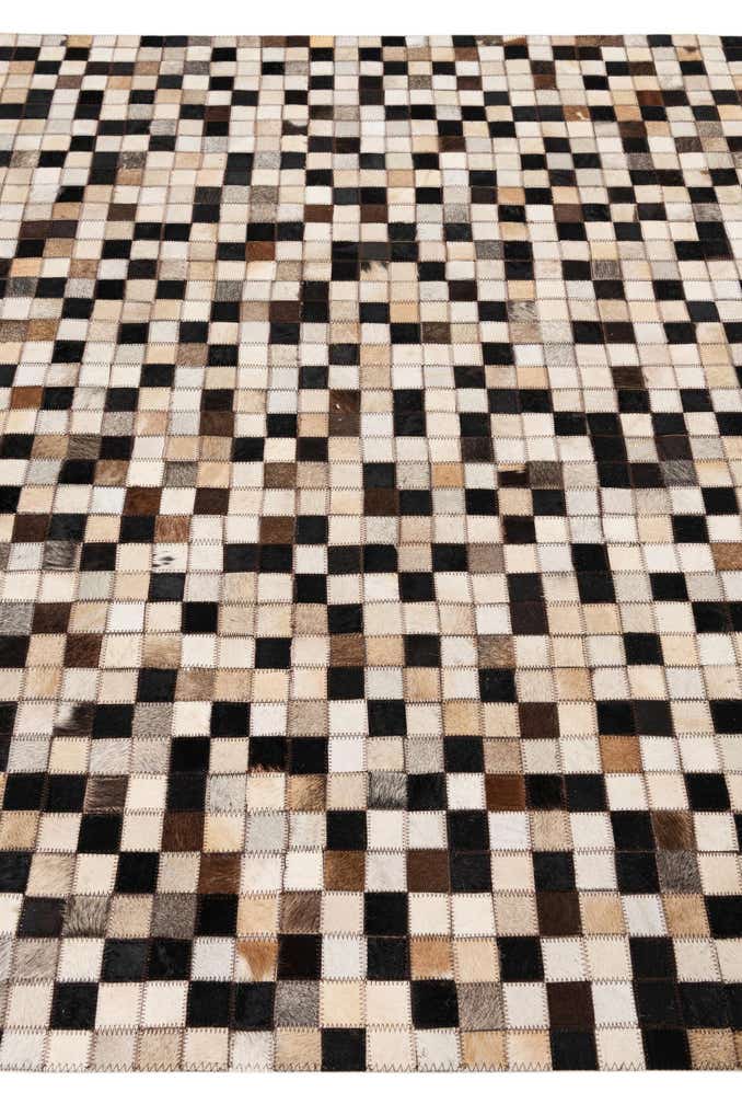 5' x 7' 10 Cowhide Leather Rug