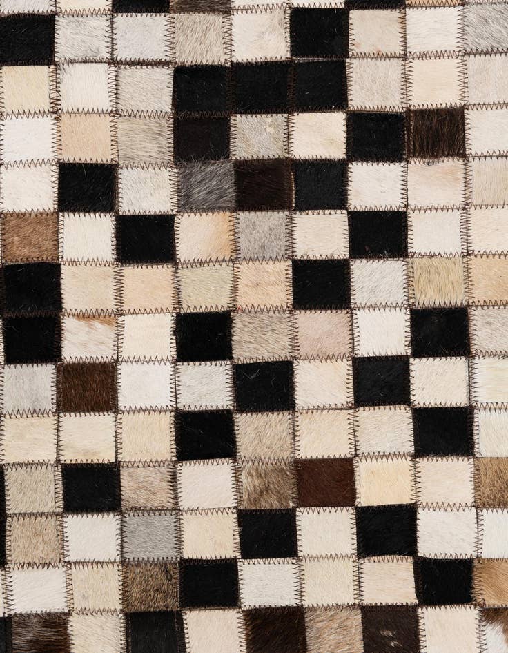 Detail image of 5' x 7' 10 Cowhide Leather Rug